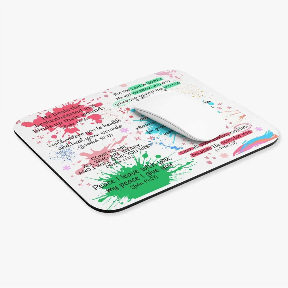 Bible Verses Scripture Quotes Mouse Pad | Inspirational Christian Office